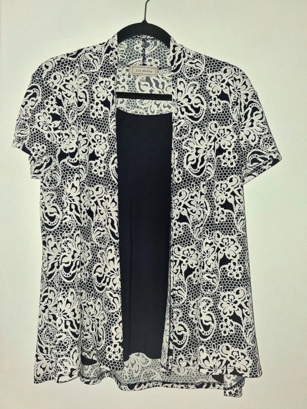 Liz McCoy Paisley Blouse in Blue & White Size Medium